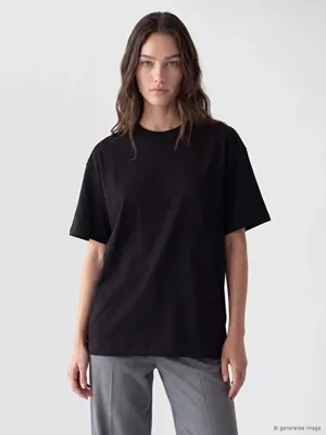 LCW Modest Bisiklet Yaka Soft Touch Kadın Tişört