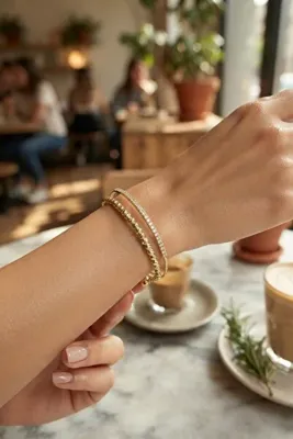 Genel Markalar Gold Renk Dorika ve Zirkon Taşlı Kadın Bileklik