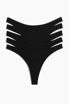 H&M 5'li Pamuklu Thong Külot