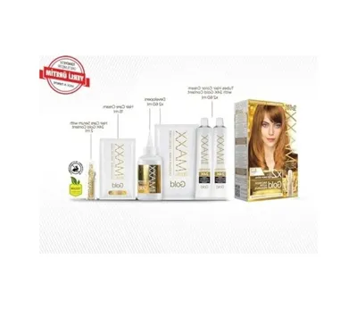 1000 Hour Maxx Deluxe Gold Serisi 24k Altın Parçacıklı Serum İle 1 Kutu 2 X 50 Ml Ve Geliştiriciler Saç Boyası Karamel 8.73