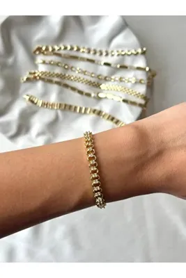 Alveole Jewelry 14K Halkalı Zirkon Taşlı Bileklik