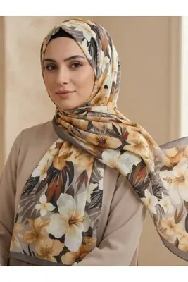 Nazellaa ModaKaşmir Japon Gülü Desen Lina Şal