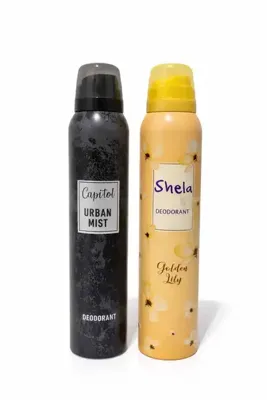 SHELA Golden Lily Kadın Deodorant ve Capitol Urban Mist Erkek Deodorant 2x200 ml