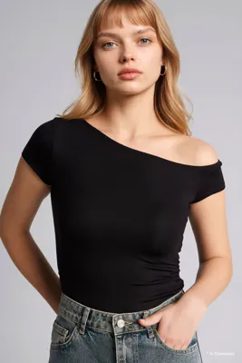 Defacto Fitted Kısa kollu Modal Bluz
