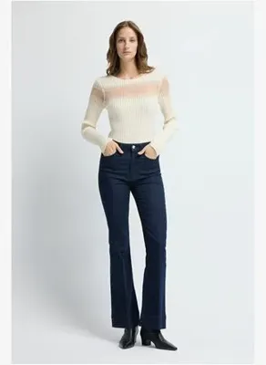 adL İspanyol Paça Denim Pantolon