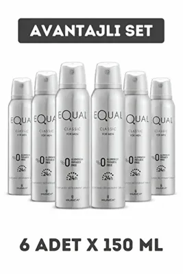 Equal Classic Erkek Deodorant 150 ml X 6 Adet