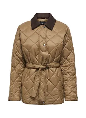 ONLY Kahverengi Kadın Kapitone Mont 1537369218-1029 TCX