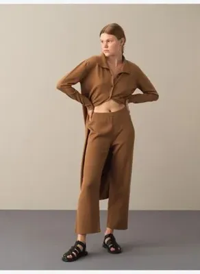 Xint Camel Oversize Triko Pantolon