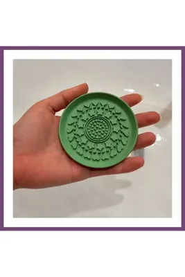 Bezos 3D Baskı Makyaj Fırçası Temizleme Pedi - Desenli Aparat-Mint B25