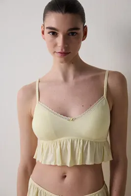 Penti Thin Strap Açık Sarı Crop Atlet
