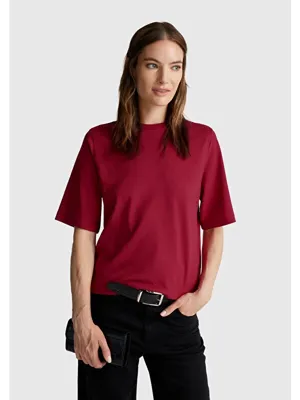 United Colors Of Benetton Kadın Fuşya %100 Pamuk Boxy Fit T-Shirt