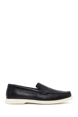 Derimod Erkek Siyah Deri Casual Loafer