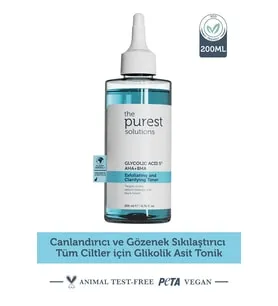 The Purest Solutions Gözenek Sıkılaştırıcı ve Arındırıcı Tonik 200 ML (Glycolic Acid 5% AHA + BHA) TPS104