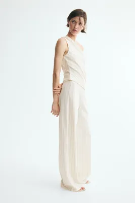 H&M Cotton-blend pull-on trousers