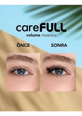 Fumeyabi Hacim Veren Besleyici Maskara (Siyah) - Carefull Volume - 000 Black - 8682536084093