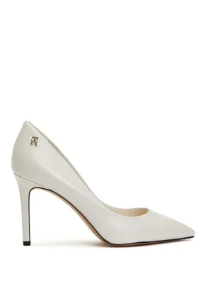 Tommy Hilfiger Essential Bej Deri Stiletto