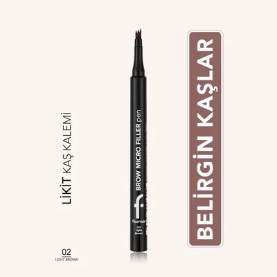Flormar Brow Micro Filler Tarak Uçlu Doğal Bitişli Kaş Kalemi 01 Beige
