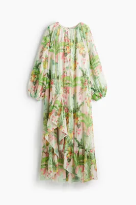 H&M Pileli Maksi Elbise