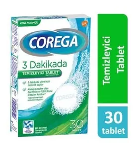 Corega Temizleyici Tablet 30 Adet - 3 Dakikada Temizlik 4047400011003