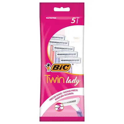 Bic Twin Lady 2 Bıçaklı Kadın Tıraş Bıçağı 5'li Poşet