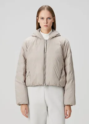 Canada Goose Elba Bej Kapüşonlu Mont