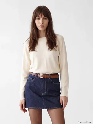 LCW Vision Kemerli Mini Jean Etek
