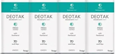 DEOTAK Krem Deodorant Unisex 35ML Fresh (Mentol) (4 Lü Set)