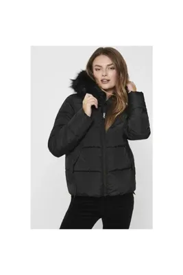 ONLY Monica Kadın Şişme Mont - Kapüşonlu ve Kürk Detaylı 15205638