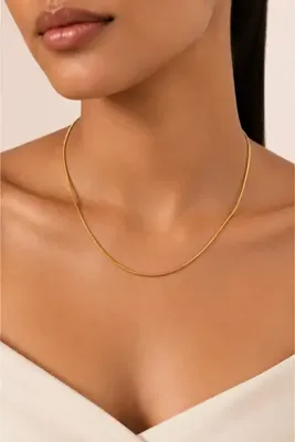 Sacce Scarves&Accessories İnce İtalyan Zincir Gold Renk 45 cm