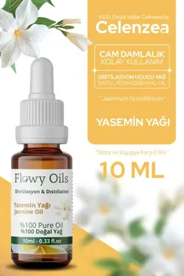 Celenzea Yasemin Uçucu Yağı %100 Doğal Distilasyon Yağ, İnce Çizgi Bakımı, Cilt Besleyici, Cilt Tonu Dengeleyici, Yüksek Dişil Enerji Frekansı, Çiçeksi Koku, Jasmine Essensial Oil (Jasminum Grandiflorum) 10ml