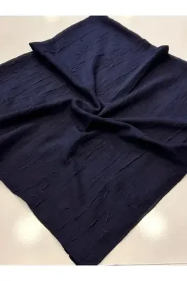 KİBAR İPEK Bambu kraş düz renk dikişli pamuklu Eşarp 100x100cm