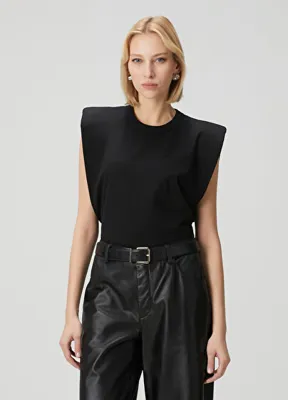 The Frankie Shop Eva Siyah T-shirt