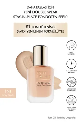 Estée Lauder Double Wear Stay-in-Place Fondöten SPF10 Canlı Mat Bitiş (1N0 PORCELAIN) 30ml