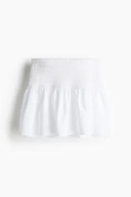 H&M Büzgülü ve Pamuklu Poplin Etek