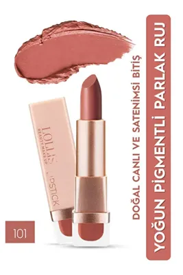 Lollis Lipstick Kadifemsi Yapılı Yoğun Pigmentli Kalıcı Ruj 105