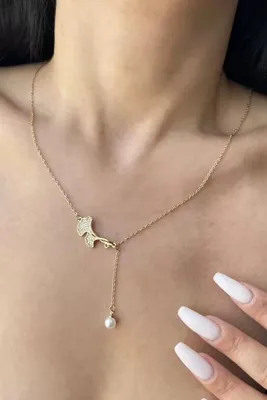 Vitastyle Altın Renk Çiçek Figürlü Çelik Kolye