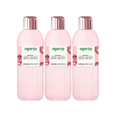 Agarta Doğal Gül Suyu 400ml 3 Lü Set