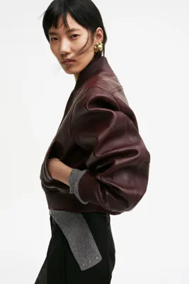 H&M Deri Pilot Ceketi