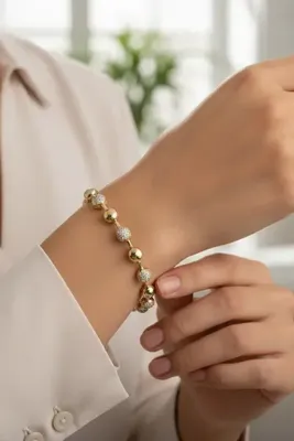XUPING JEWELRY STİL İNCİSİ/XUPING JEWELRY YUVARLAK TOP ZİRKON TAŞLI BİLEKLİK