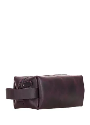 Bloominbag Voyage Dusty Plum Mor Kahverengi Deri Ekstra Büyük Boy Dopp Kit Bavul İçi Düzenleyici 