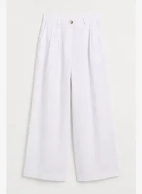 BSL %100 Keten Pileli Pantolon