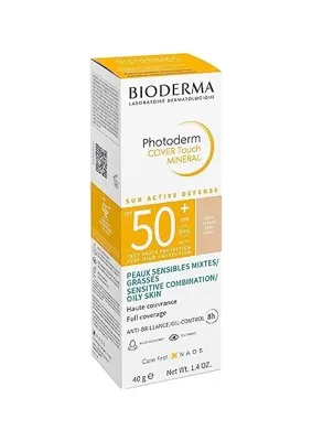 Myg Plus Bioderma Photoderm Cover Touch SPF50+ Very Light Karma Yağlı Ciltler Kapatıcı Etkili Renkli Güneş Kremi 40 ml