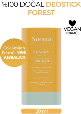 Noemi Kozmetik %100 Doğal DeoStick / Roll On Nemlendirici Etkili - 20 ml - Forest