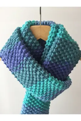 Mora Örgü Mora Knit Atkı El Örgüsü % 49 Yün Kalın İplik Özel Atkı (22x190cm 320g-MK103)