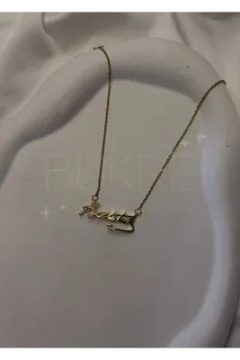 stainles steel Paslanmaz Çelik Gold Atatürk İmzalı Kolye