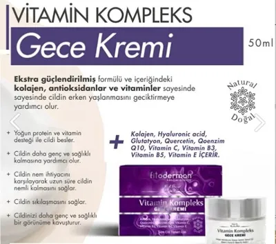 Fitoderman Vitamin Kompleks Gece Kremi 50 ML