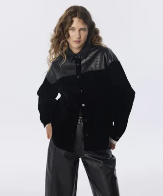 Twist KUMAŞ MIX OVERSIZE GÖMLEK