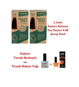 Natura Balance SAÇ BOYASI 5.23 KAKAO 2 ADET + KALYON TIRNAK BESLEYİCİ VE BAKIM YAĞI