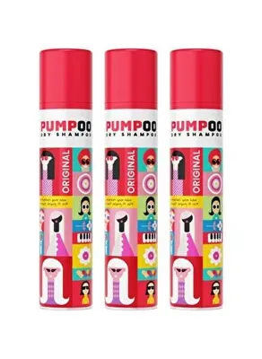 Pumpoo Original Kuru Şampuan - Original Dry Shampoo x3