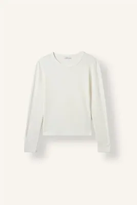 Defacto Slim Fit Basic Fitilli Kaşkorse Uzun Kollu Tişört E5767AX25SP